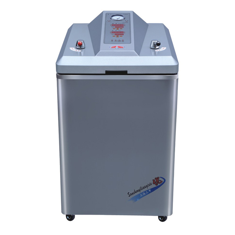 移動(dòng)核酸檢測(cè)車洗消間中的醫(yī)用高壓鍋的使用方法(圖2) YM100LII立式壓力滅菌器高壓滅菌鍋